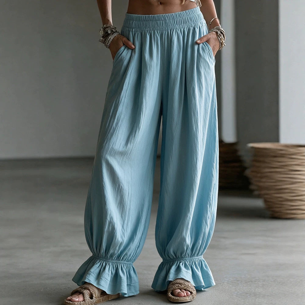 Women's Autumn Solid-Color Casual Pants