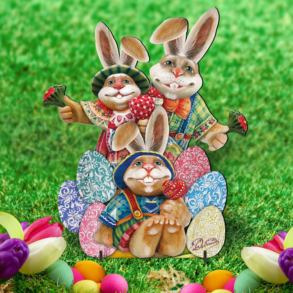 Drucker Easter Family Easter Yard Sign  by G. DeBrekht - Easter Spring Decor - 8154420-2F