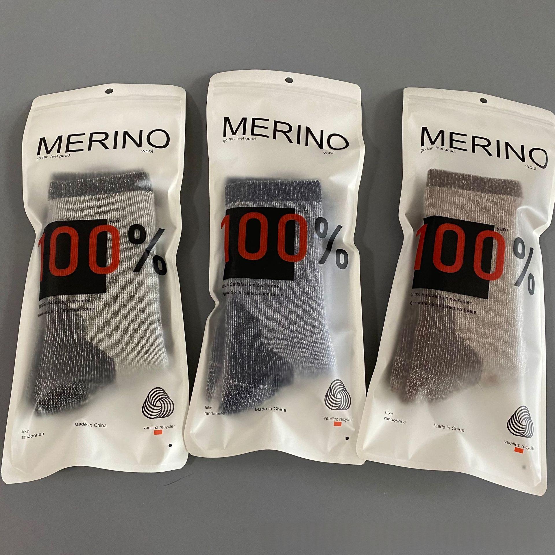 Wool Outdoor Hiking And Mountaineering Thickened Warm Ski Socks For Fall And Winter