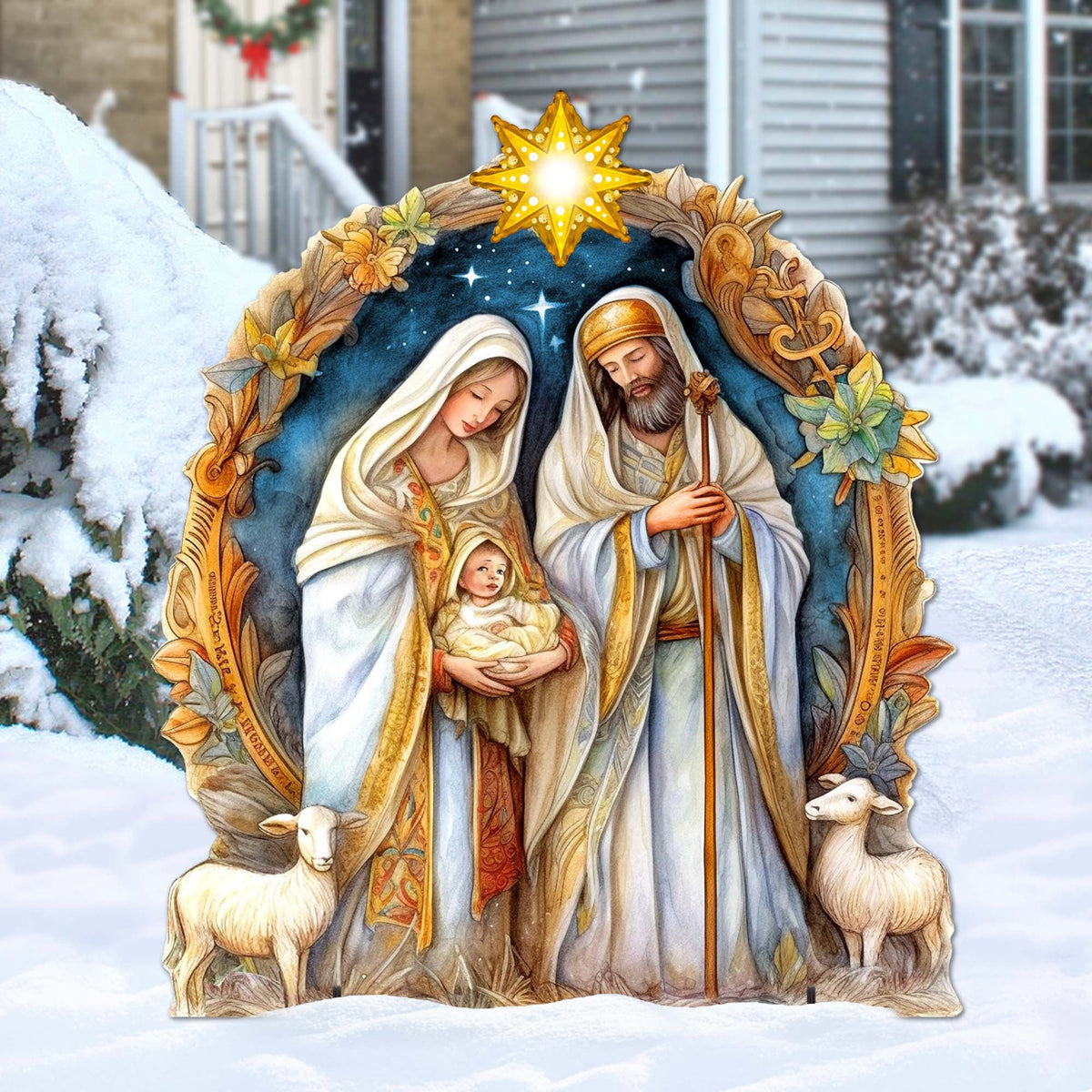 Nostalgic Nativity Scene Outdoor Decor by G. Debrekht - Nativity Holiday Decor - 8611074F