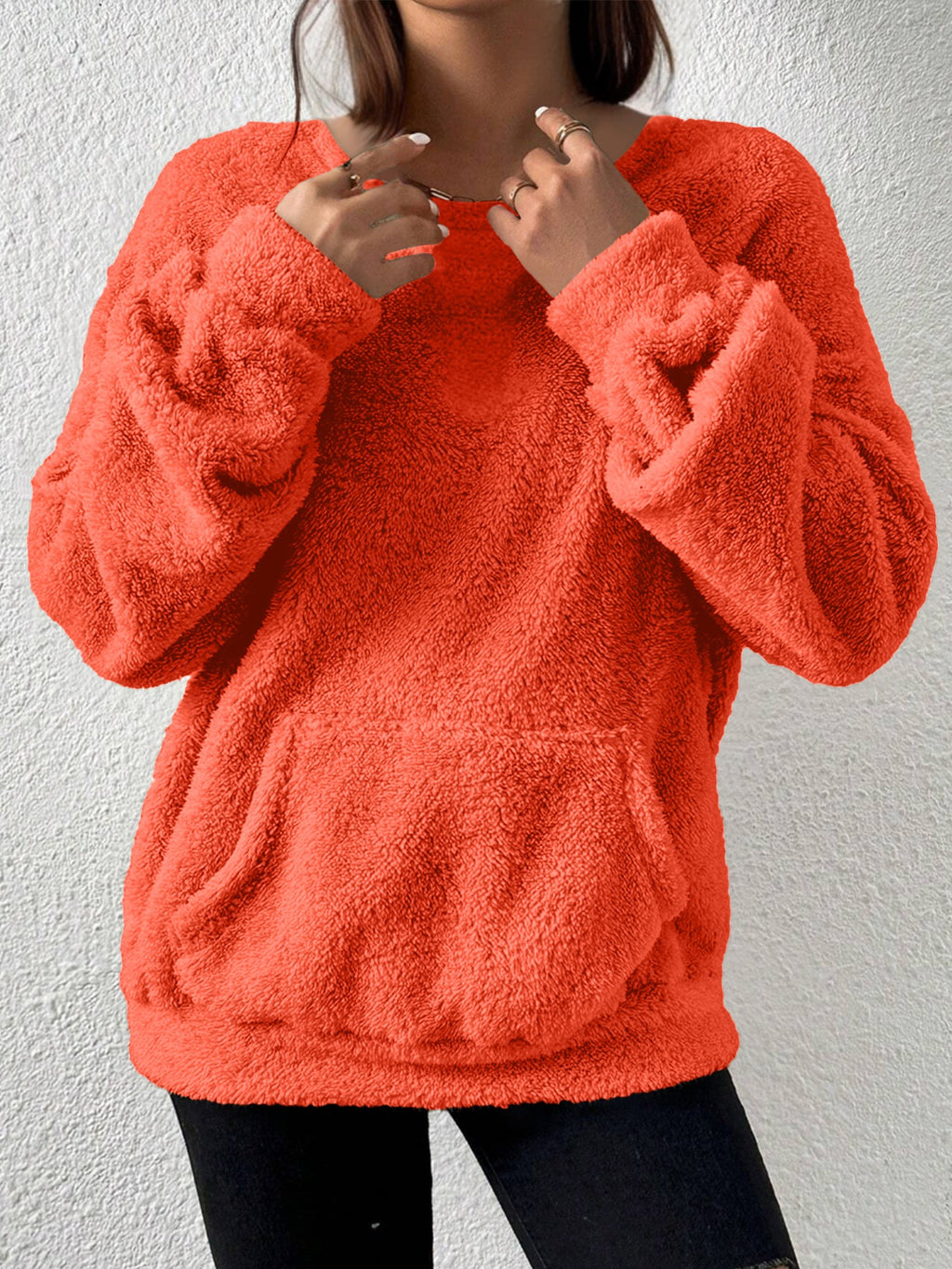 2025 European And American Cross-Border Amazon Aliexpress Hot-Selling Autumn And Winter Casual Fashion Solid Color Long-Sleeved Sweatshirt