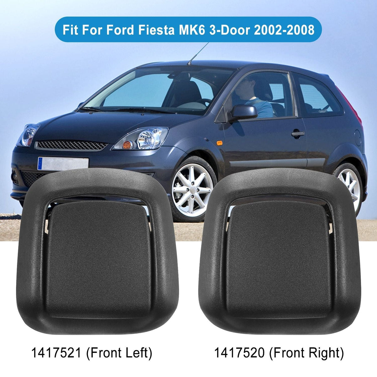 1 Pair Car Seat Release Handles for Ford Fiesta MK6 2002-2008 Auto Seat Recliner Handles Front Left & Right Fitting