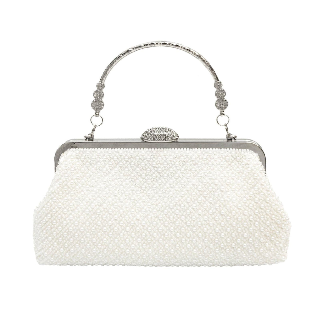 Solid-color Fine-bead New Clutch Bag