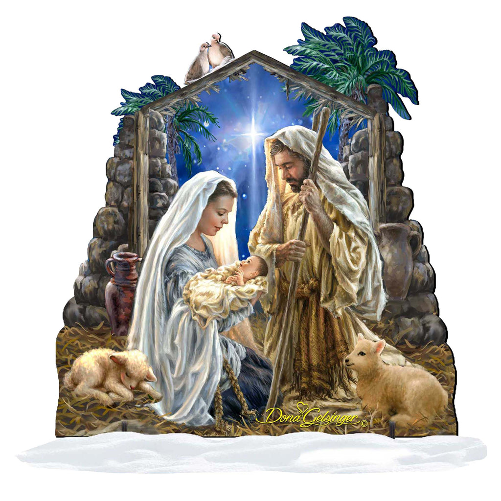 Glory to God Nativity Outdoor Decor by D. Gelsinger - Nativity Holiday Decor - 8461010F-1722 Outdoor Decor 32" Tall