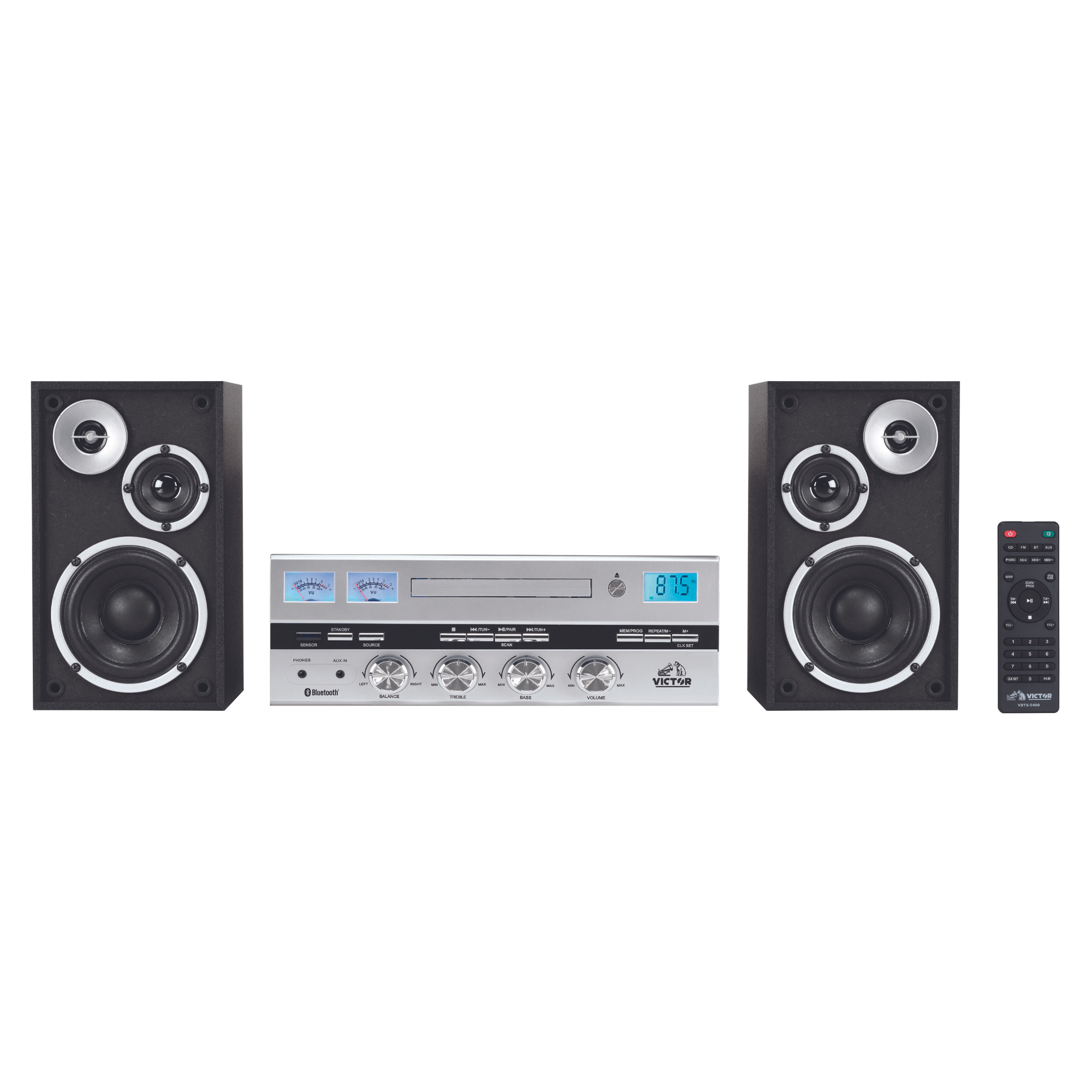Victor Milwaukee II Desktop BT CD Stereo System - Refurbished