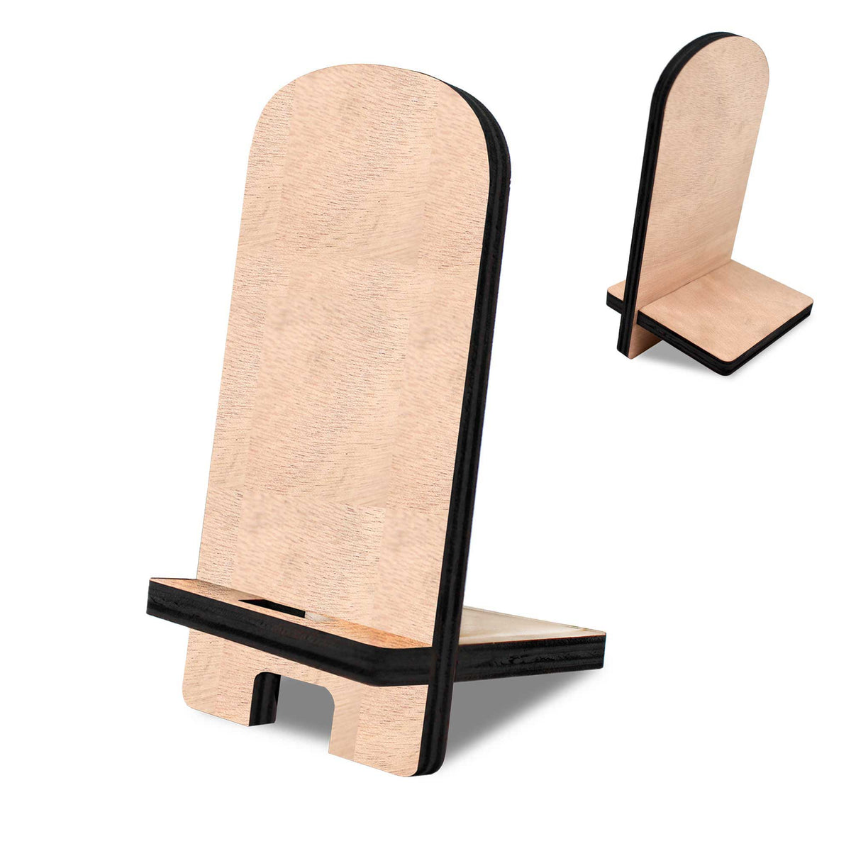 Cell Phone Stand Tablet Stand, Block and Plague Stand Natural Wood  Holder Organizer - 892000