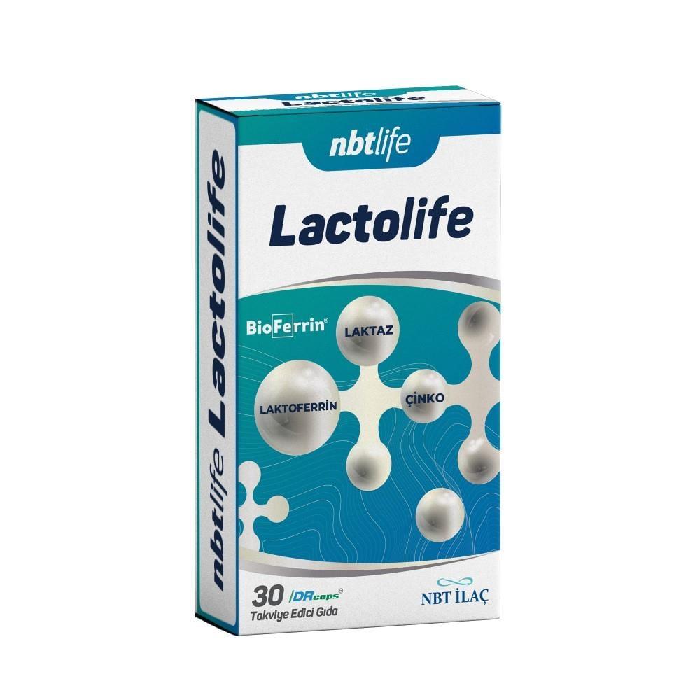 NBTLife Lactolife: Lactoferrin 200mg, Lactase Enzyme & Zinc Supplement for Lactose Intolerance & Digestive Health - 30 Capsules