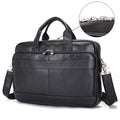 Retro Crazy Horse Leather Multi-Functional Shoulder Briefcase