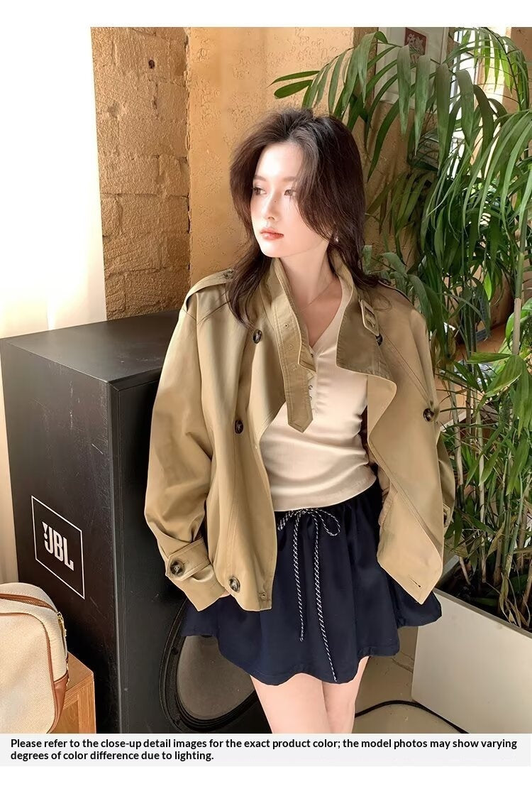 Fashionable Versatile Plus-size Relaxed-fit Cropped Jacket