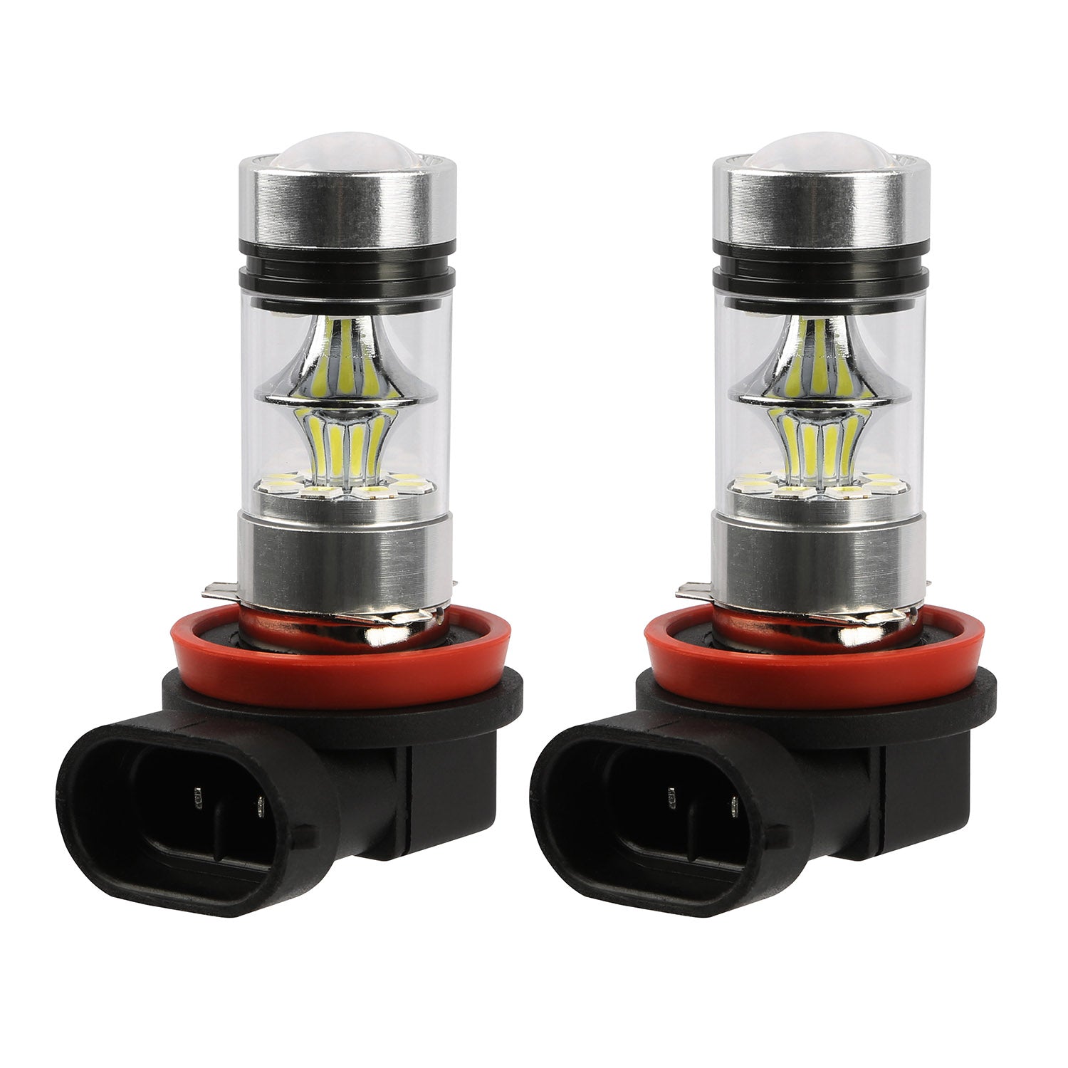2PCS 1000lm 100W H8/H9/H11 LED Fog DRL Light Bulb IP65 Water-Resistant 360¡ Beam Angle 6000K White