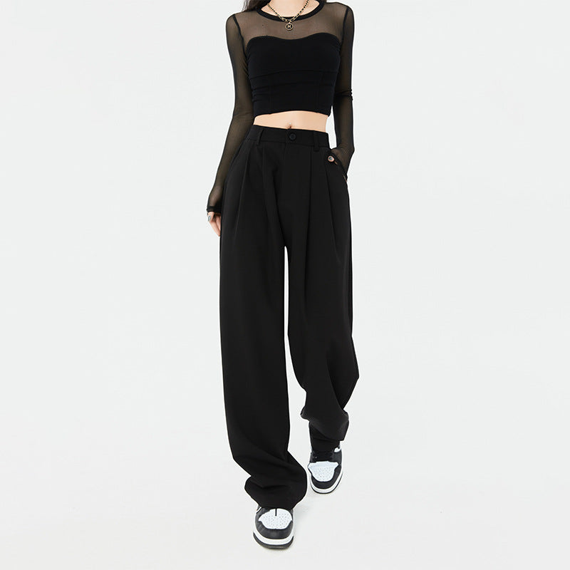 Hot Girl Fashionable Wide Leg Pants Women