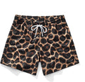 Casual Mens Wide-leg Printed Pinhole Shorts