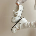 Flat Bottomed Shallow Mouth Single Shoe For Women 2026 New Summer Ballet Style Soft Sole Mary Jane Student Lace And Bean Shoes