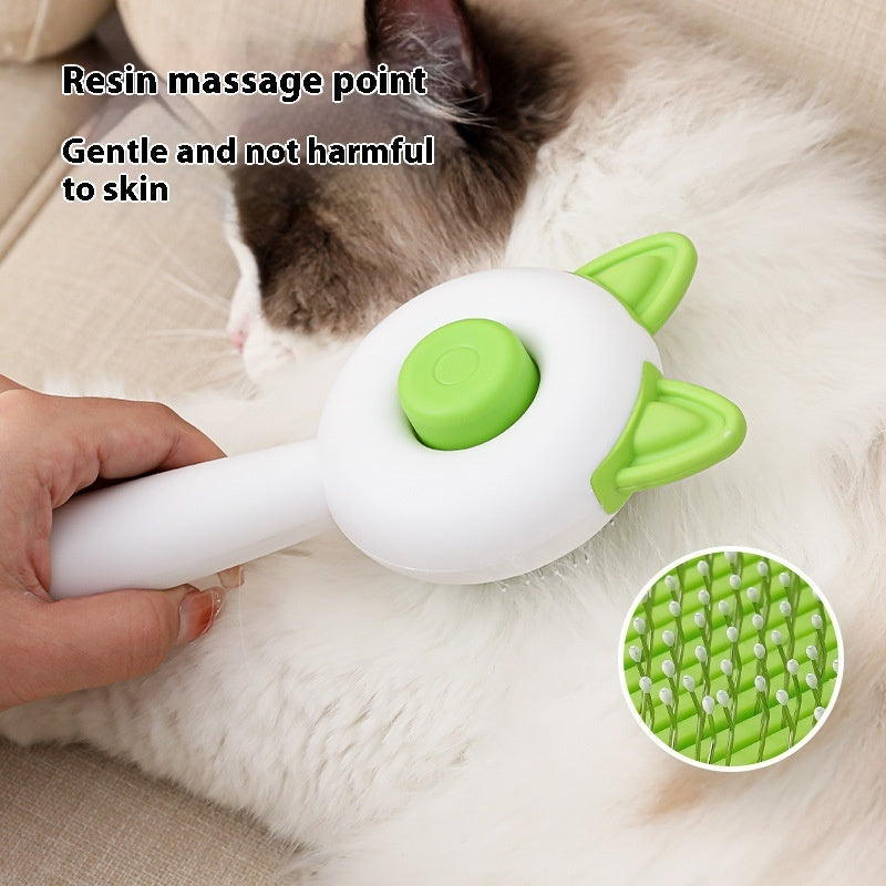 Self-Cleaning Cat Comb & Hair Removal Massage Brush