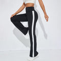Cross-Border European And American New Style Side Stripe Patchwork High-Waisted Sports Fitness Casual Wide-Leg Yoga Pants For Women
