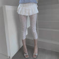 Women's Retro Pentagram Jacquard Lace Stretch Leggings