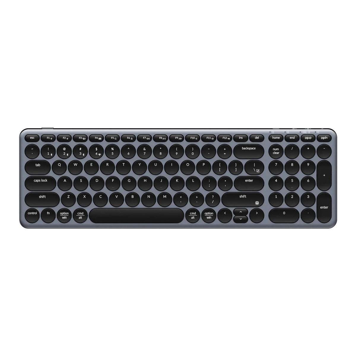 Keychron B4 Pro-K1 keyboard (grey, US layout (QWERTY), scissor switches, 96%, ABS keycaps, 2.4 GHz | Bluetooth | USB)