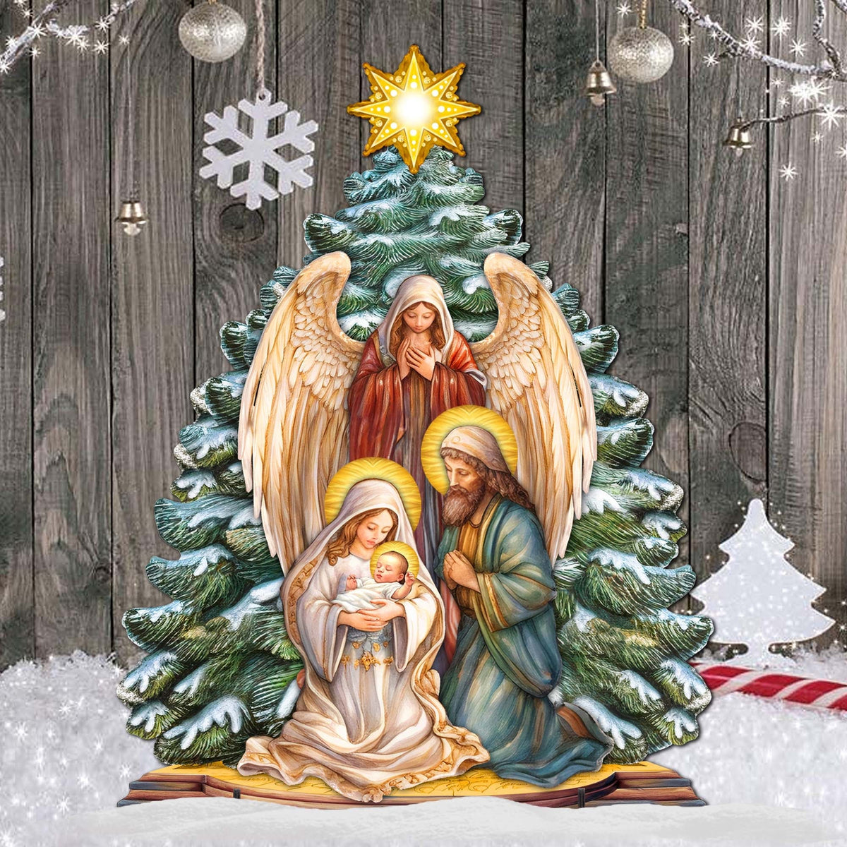 Holy Family Nativity Outdoor Decor by G. Debrekht - Nativity Holiday Decor - 8611042F
