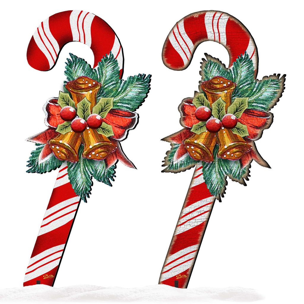 Christmas Candy Cane Holiday Outdoor Decor by G. DeBrekht - Christmas Decor - 8151924F-S2