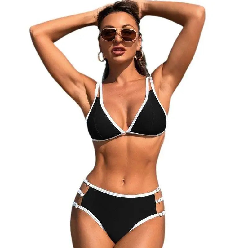 Green White Bikini Fashion Split Swimsuit