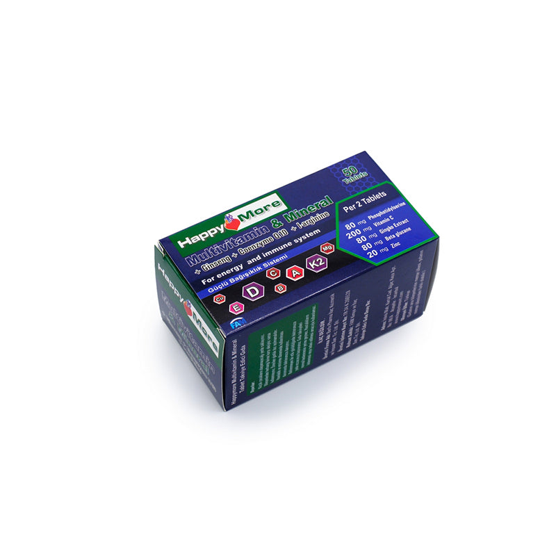 Happymore Multivitamin & Mineral Daily Supplement 50 Tablets