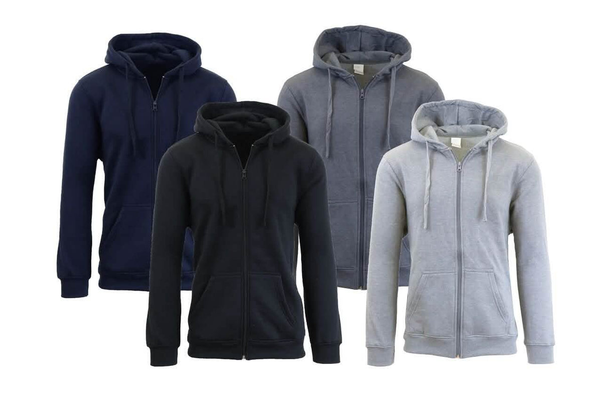 Heavy Fleece Lined Zippered or Pullover Hoodie - Size XXXL
