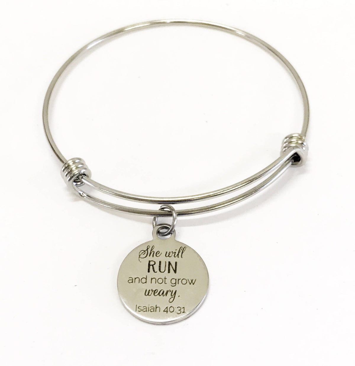 Scripture Jewelry Gifts, She Will Run And Not Grow Weary Bracelet, Isaiah Bible Verse Gifts, Christian Gifts, Religious Jewelry Gift For Her