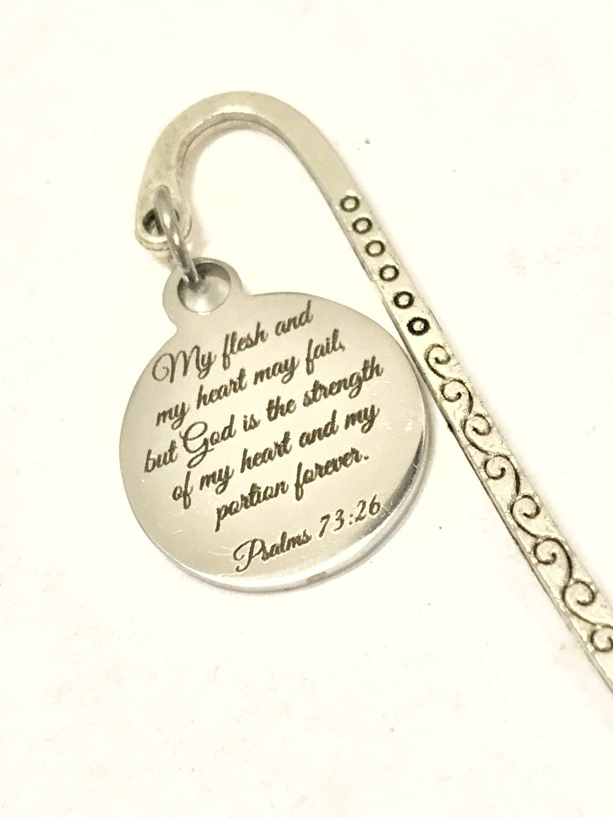 Christian Bookmark, Bible Bookmark, Scripture Bookmark, Scripture Gifts, Christian Gifts, Psalms 73:26, My Flesh And My Heart May Fail Gifts