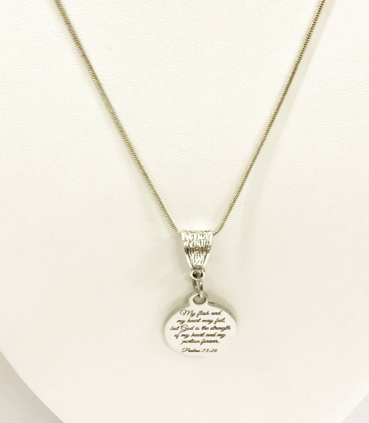 My Flesh and My Heart May Fail Necklace, Christian Jewelry, Christian Necklace, Scripture Jewelry, Psalms 73:26 Necklace, Scripture Gifts