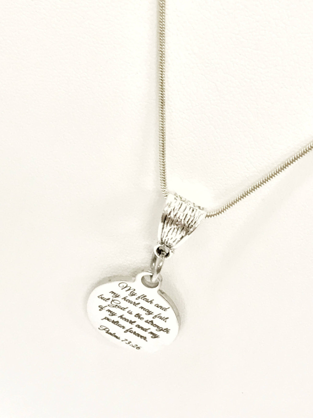 My Flesh and My Heart May Fail Necklace, Christian Jewelry, Christian Necklace, Scripture Jewelry, Psalms 73:26 Necklace, Scripture Gifts