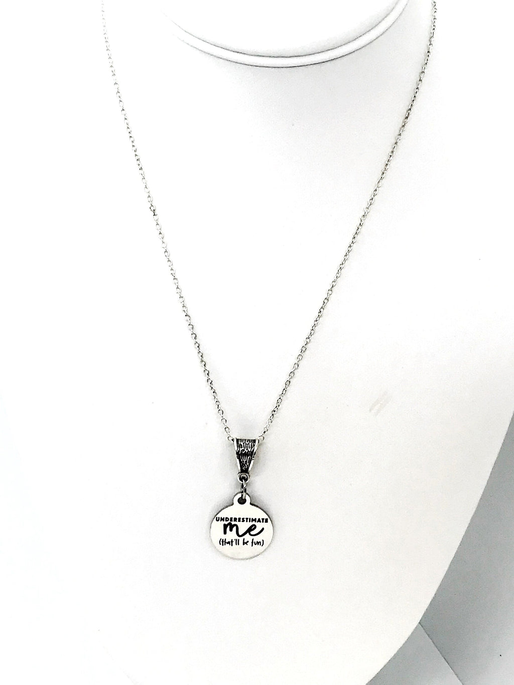 Motivating Jewelry, Underestimate Me, That’ll Be Fun Jewelry, Motivating Necklace, Necklace Gift For Her, Motivating Gift, Direct Sales