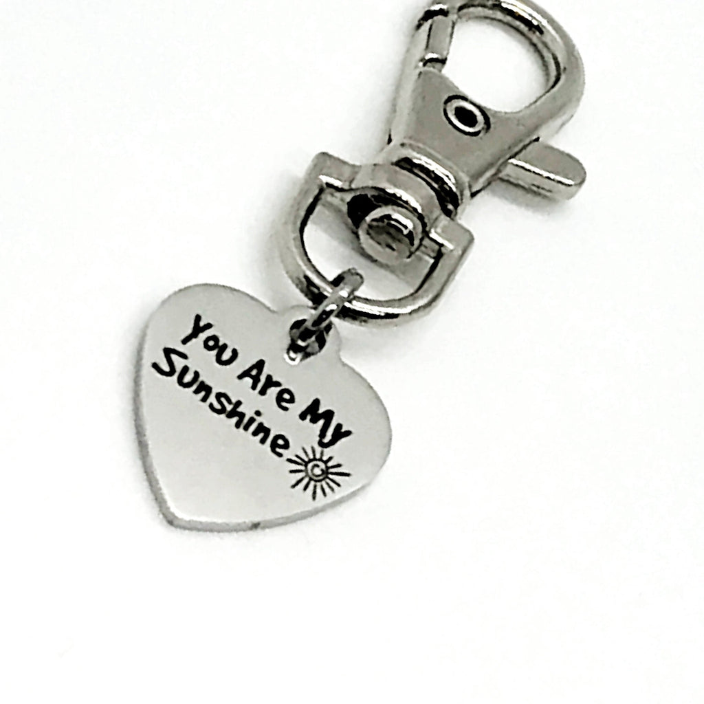 You Are My Sunshine Keychain Charm, Keychain Clip, Bag Charm, You Are My Sunshine Gift, Love Gift, Gift For Daughter, Wife Gift, Son Gift