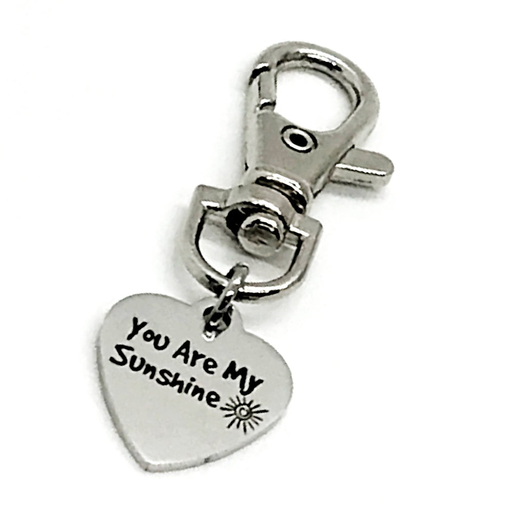 You Are My Sunshine Keychain Charm, Keychain Clip, Bag Charm, You Are My Sunshine Gift, Love Gift, Gift For Daughter, Wife Gift, Son Gift