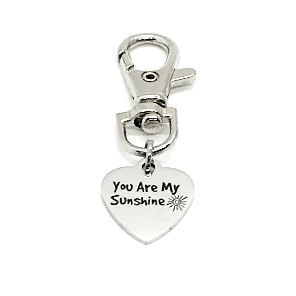 You Are My Sunshine Keychain Charm, Keychain Clip, Bag Charm, You Are My Sunshine Gift, Love Gift, Gift For Daughter, Wife Gift, Son Gift