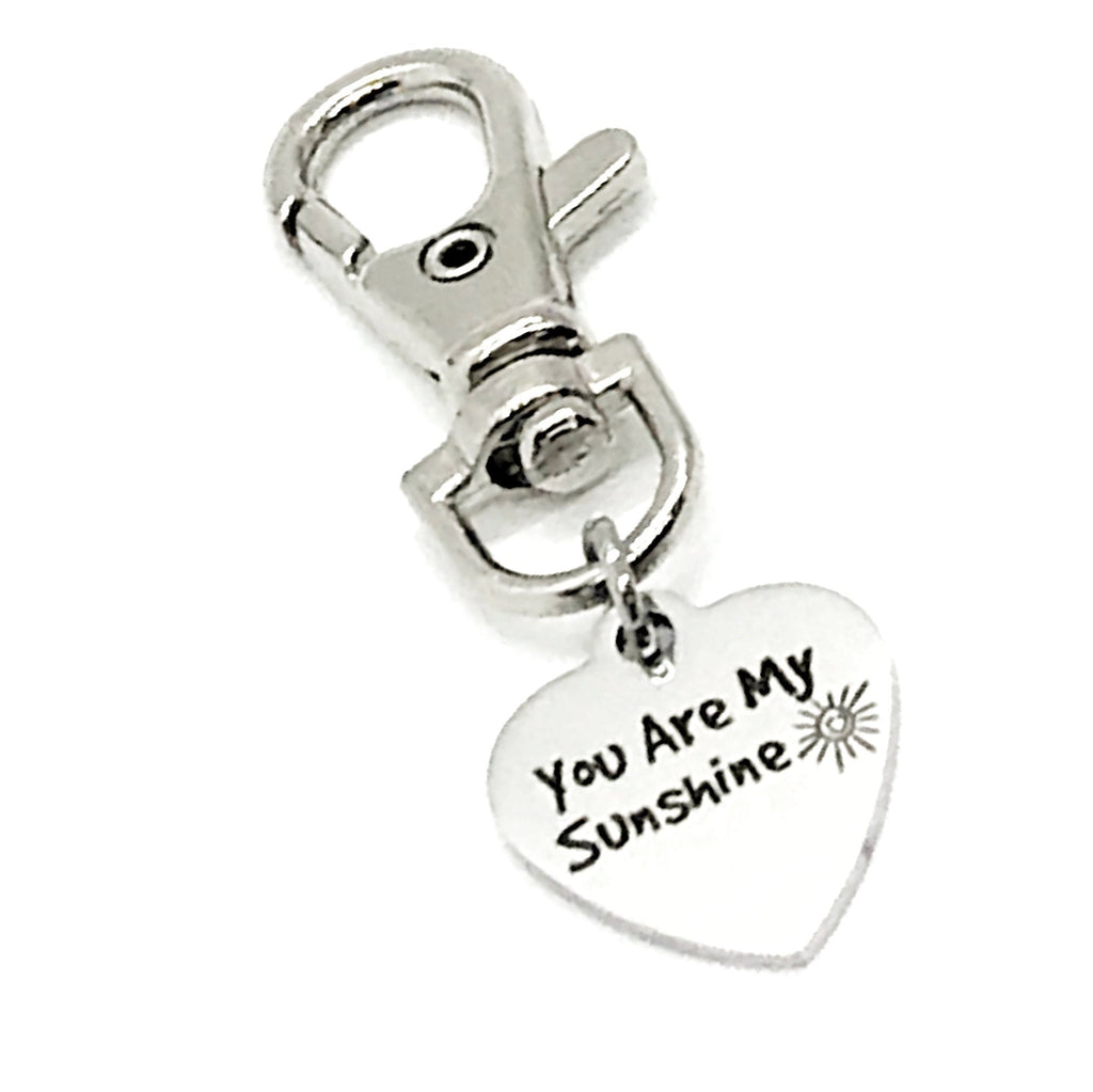 You Are My Sunshine Keychain Charm, Keychain Clip, Bag Charm, You Are My Sunshine Gift, Love Gift, Gift For Daughter, Wife Gift, Son Gift
