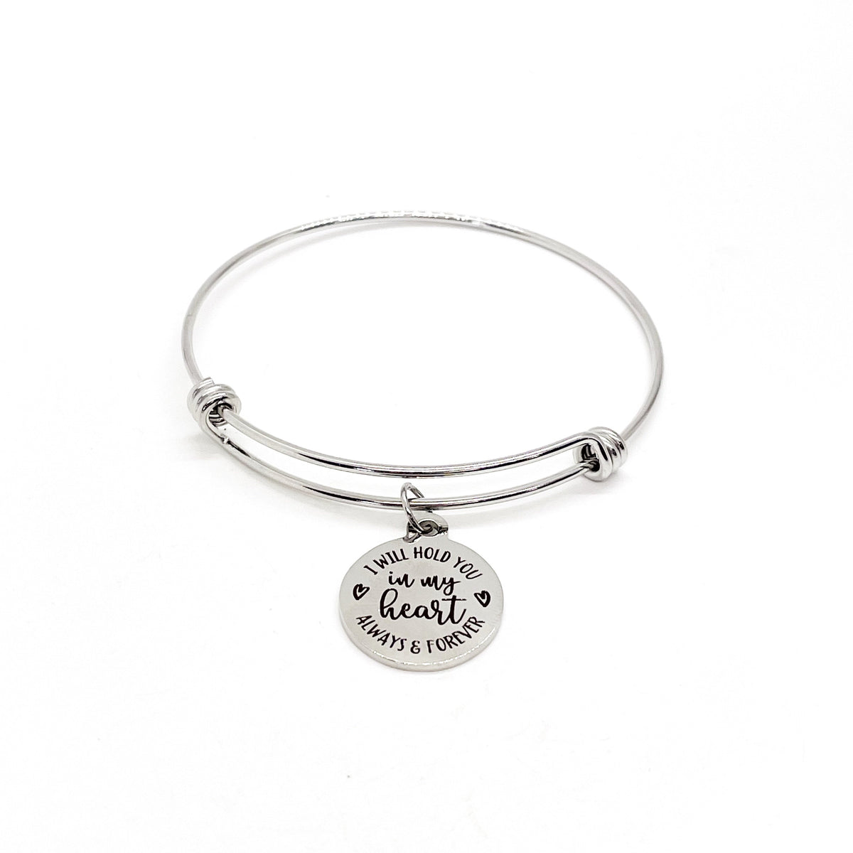 Love Gift, I Love You Gift, I Will Hold You In My Heart Always And Forever Charm Bracelet, Valentines Day Gift, Wife Gift, Girlfriend