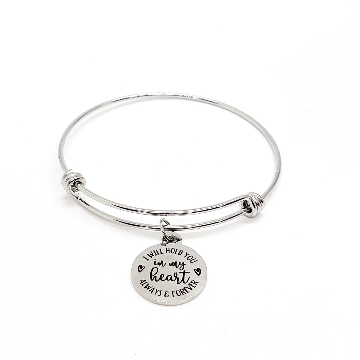 Love Gift, I Love You Gift, I Will Hold You In My Heart Always And Forever Charm Bracelet, Valentines Day Gift, Wife Gift, Girlfriend