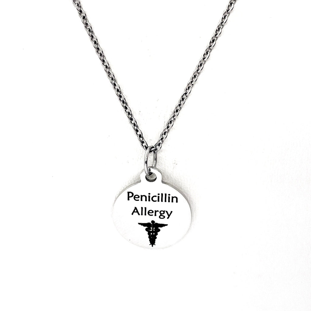 Penicillin Allergy Necklace, Allergic To Penicillin Medical ID, Allergy Medical Condition Medical Notification, Medical Condition Necklace