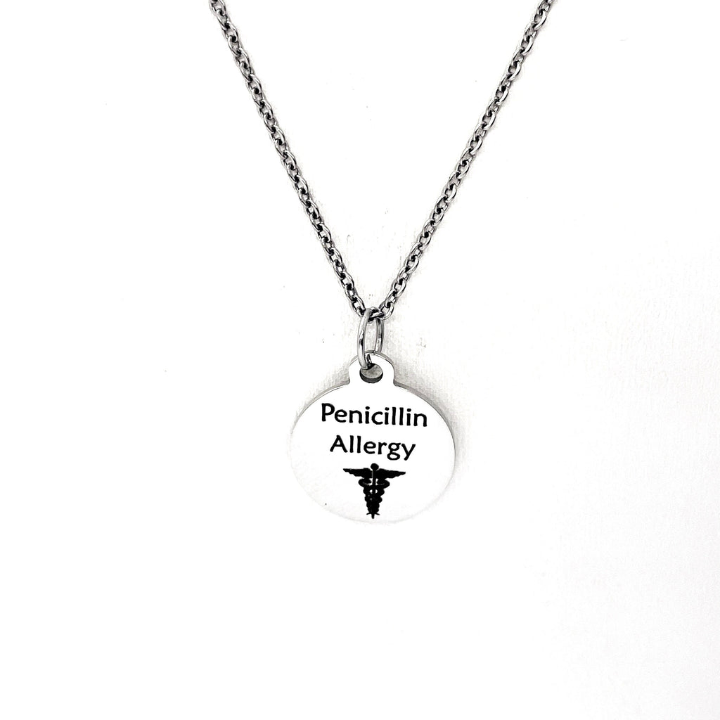 Penicillin Allergy Necklace, Allergic To Penicillin Medical ID, Allergy Medical Condition Medical Notification, Medical Condition Necklace
