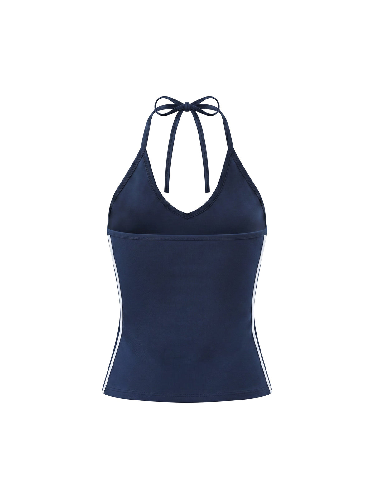 Loki & Ivy Women's Color Block Halter Crop Tank Top