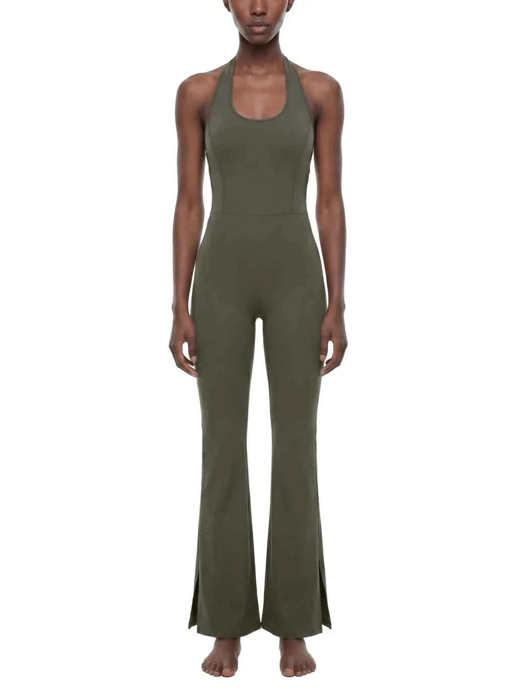 Loki & Ivy Women’s Halter Flared Jumpsuit