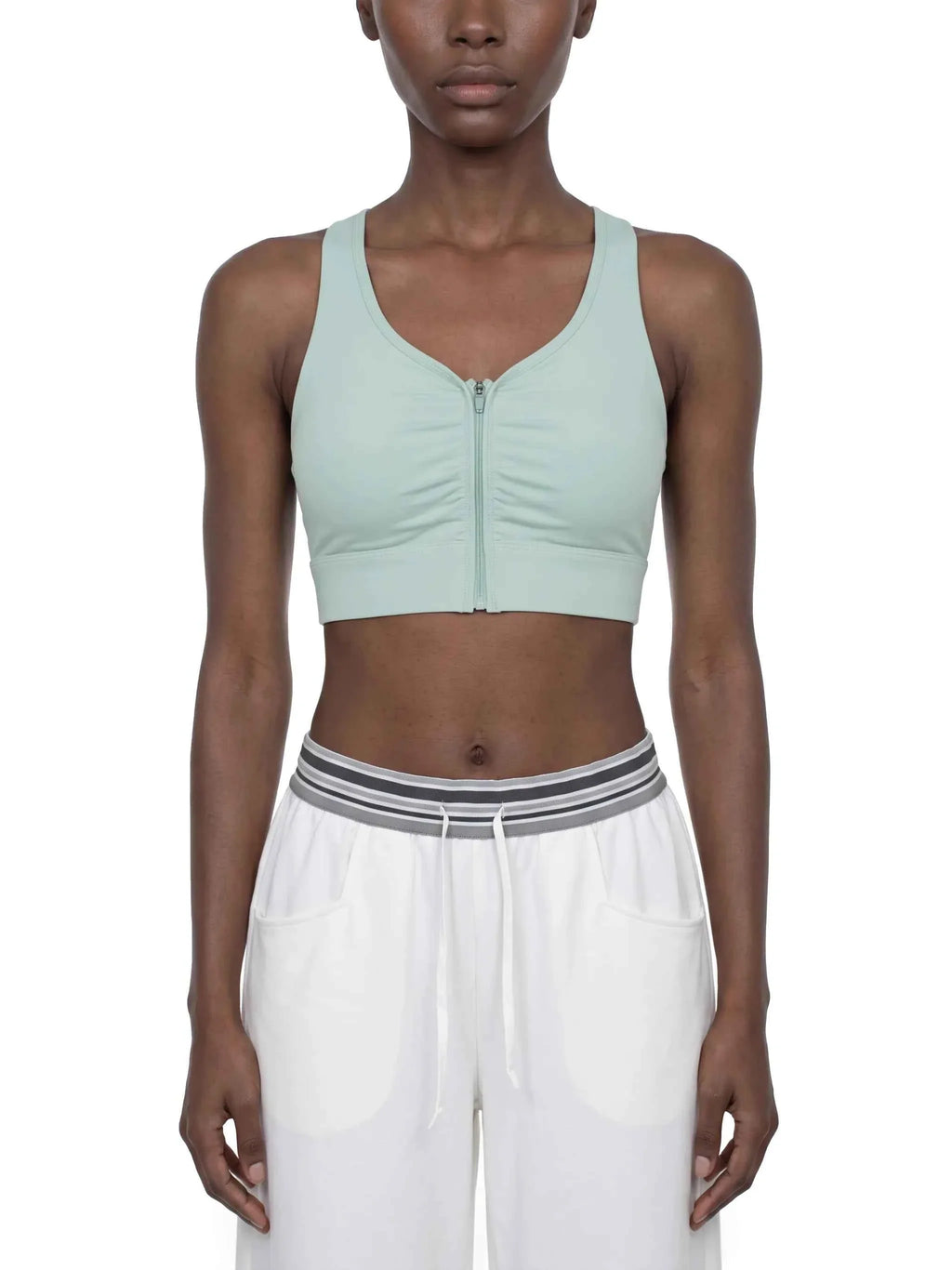 Loki & Ivy Women’s Cropped Zip Yoga Sports Bra