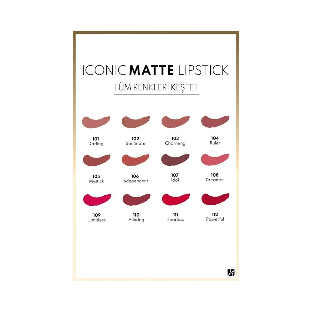 Note Iconic Matte Lipstick in 111 Fearless 4.5g