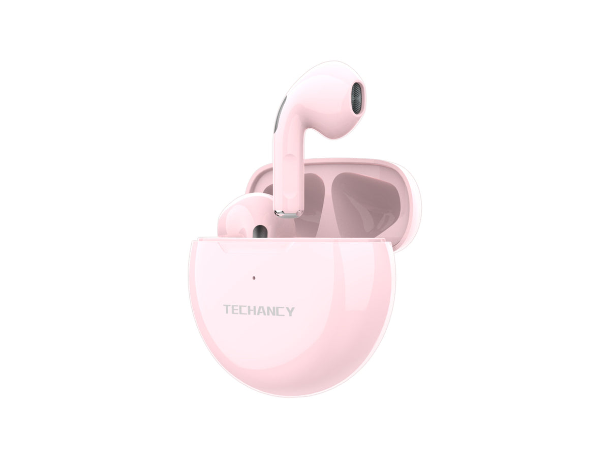 Techancy Auscultadores Sem Fios Pink  KP2702, Ligação Estéreo Sem Fios De 10 M, Reprodução De Música Durante 3-4 Horas