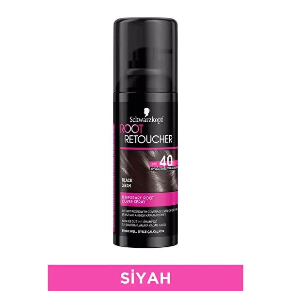 Schwarzkopf Root Retoucher Black 100 ml - Instant Root Touch-up Spray for Dyed Hair