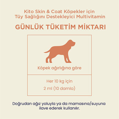 Kito Skin & Coat Dog Multivitamin for Shiny Fur 50 ml