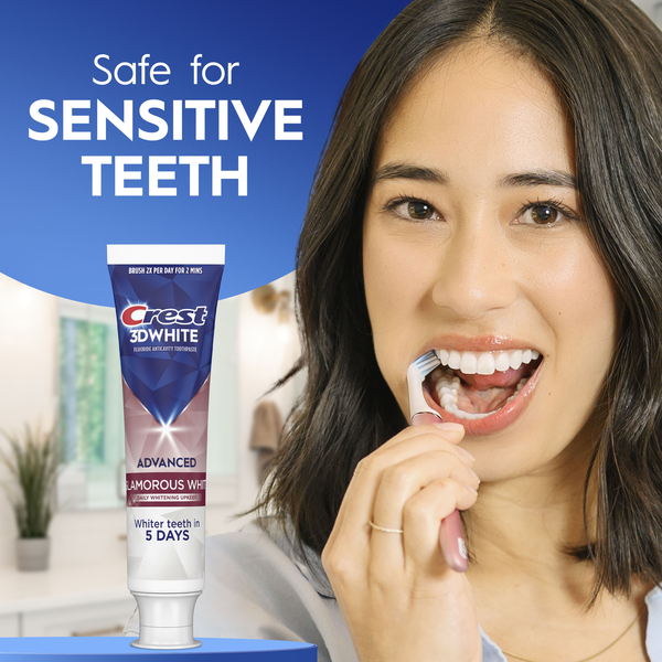 Crest 3DWhite Advanced Toothpaste, Glamorous White