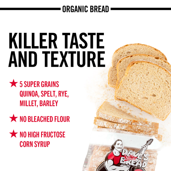 Dave's Killer Bread White Bread Done Right, Artisan-Style Organic White Bread, 24 oz Loaf