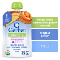 Gerber Stage 2 Baby Food Organic Mango Peach Carro...
️