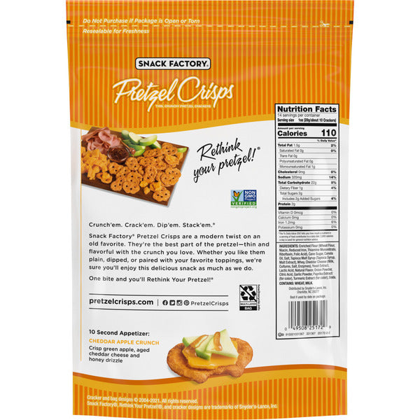 Snack Factory  Cheddar Cheese Pretzel Crisps